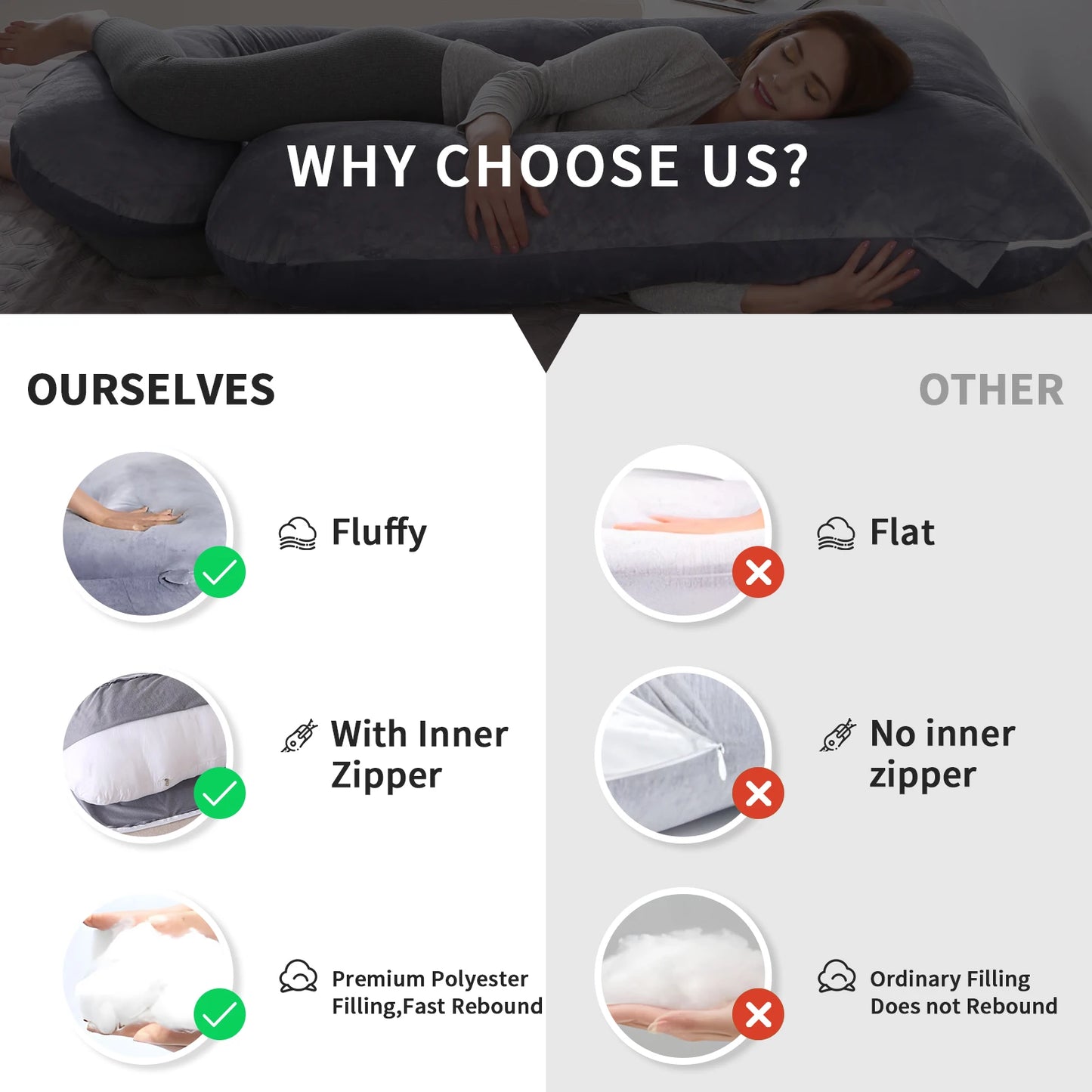 G-Shaped Maternity Sleep Pillow™